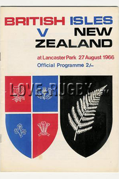 1966 New Zealand v British Isles  Rugby Programme